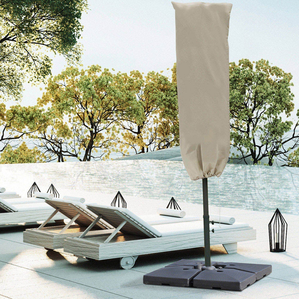 Outsunny Garden Parasol Cover with Rod and Zipper Image 2