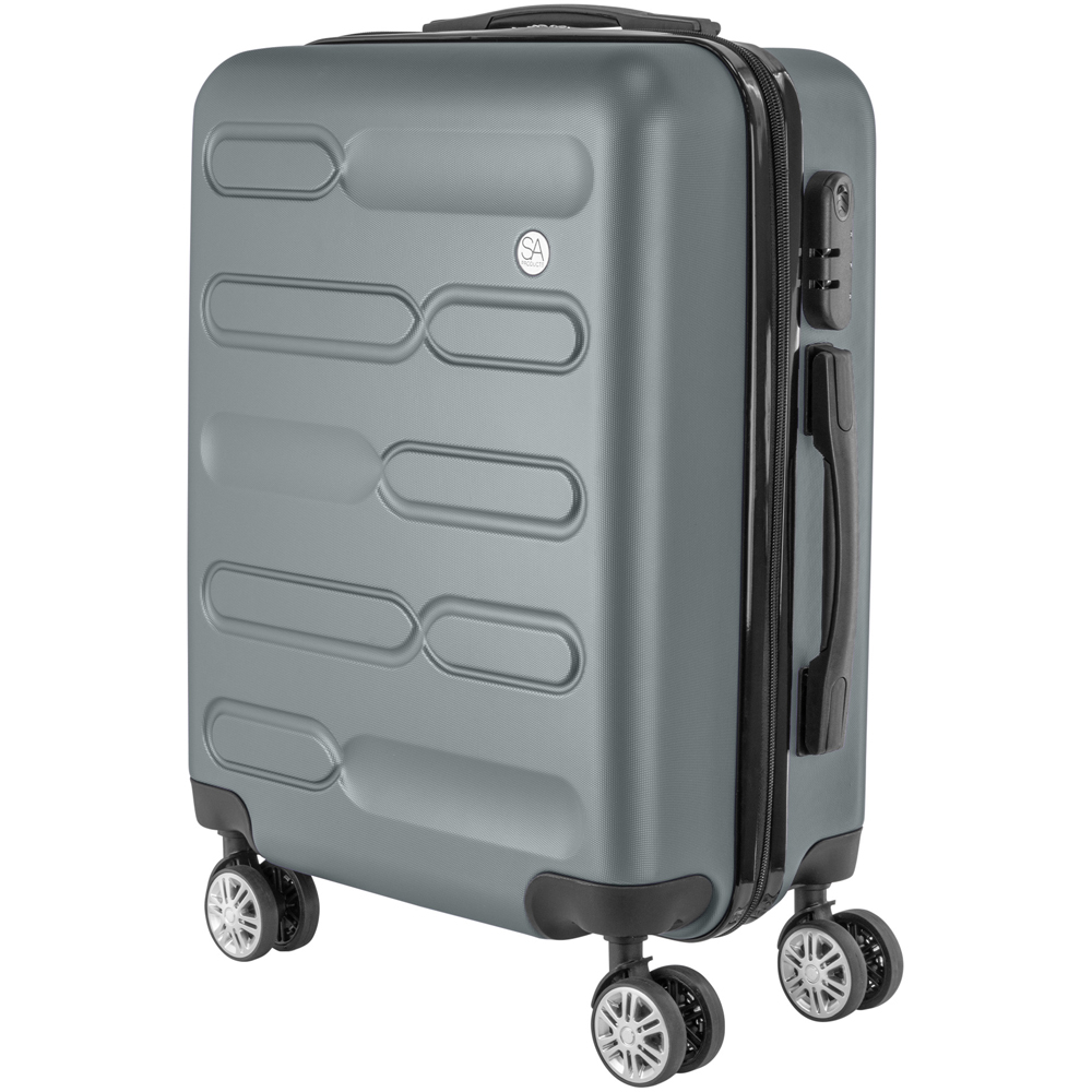 SA Products Grey Carry On Cabin Suitcase 55cm Image 3