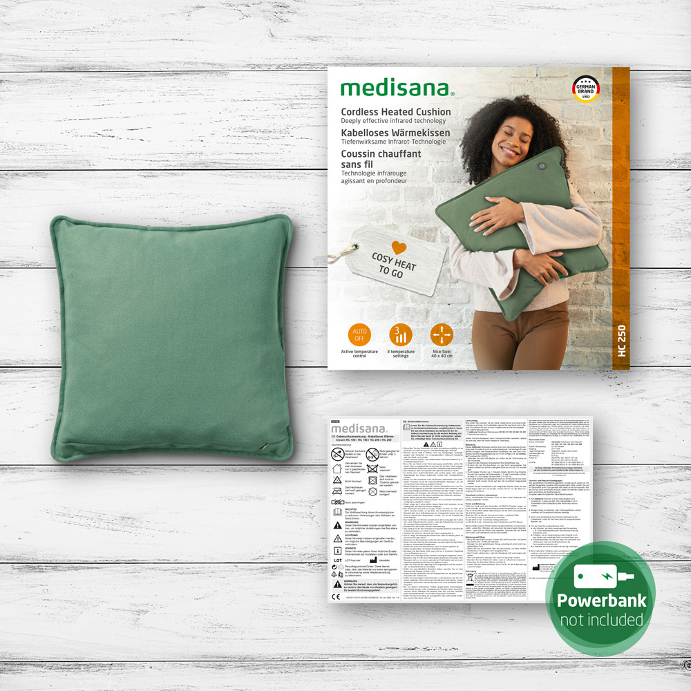Medisana HC 250 Green Interior Heated Cushion Line Image 5