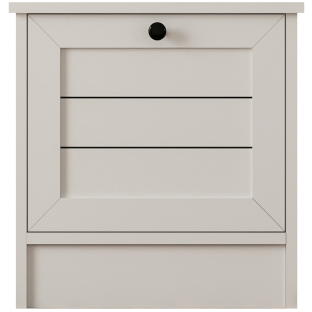 Evu VENICE Single Door Soft White Bedside Table Image 2