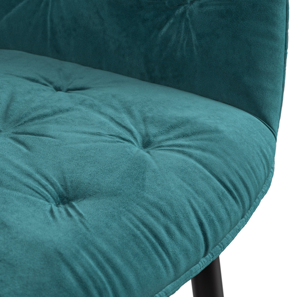 Furniture Online Anika Set of 2 Blue Velvet Padded Seat Dining Chair Image 6