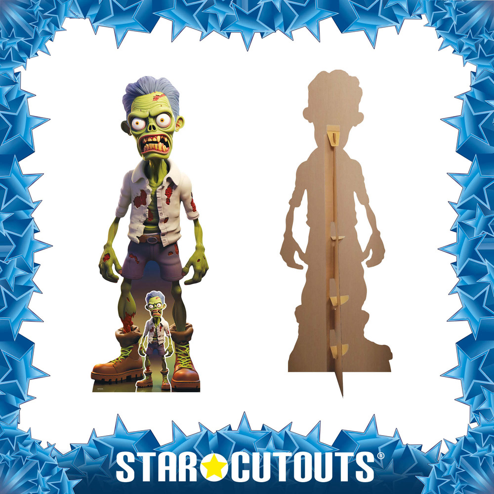 Star Cutouts Cartoon Zombie Cardboard Cutout 6ft Image 3