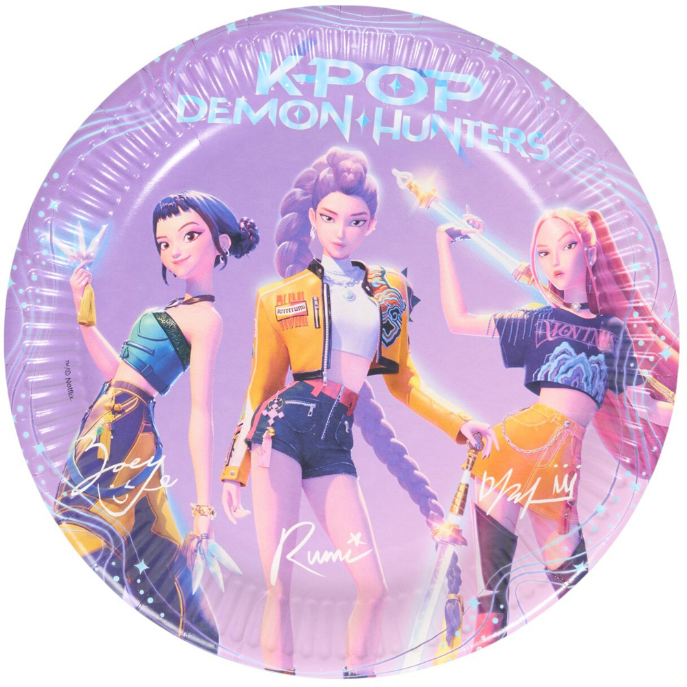 Kpop Demon Hunters Plates 8 Pack Image 3