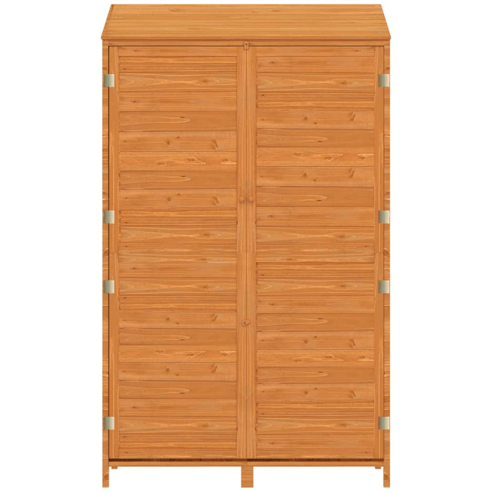 vidaXL 3.3 x 1.7ft Brown Wooden Pent Garden Shed Image 4