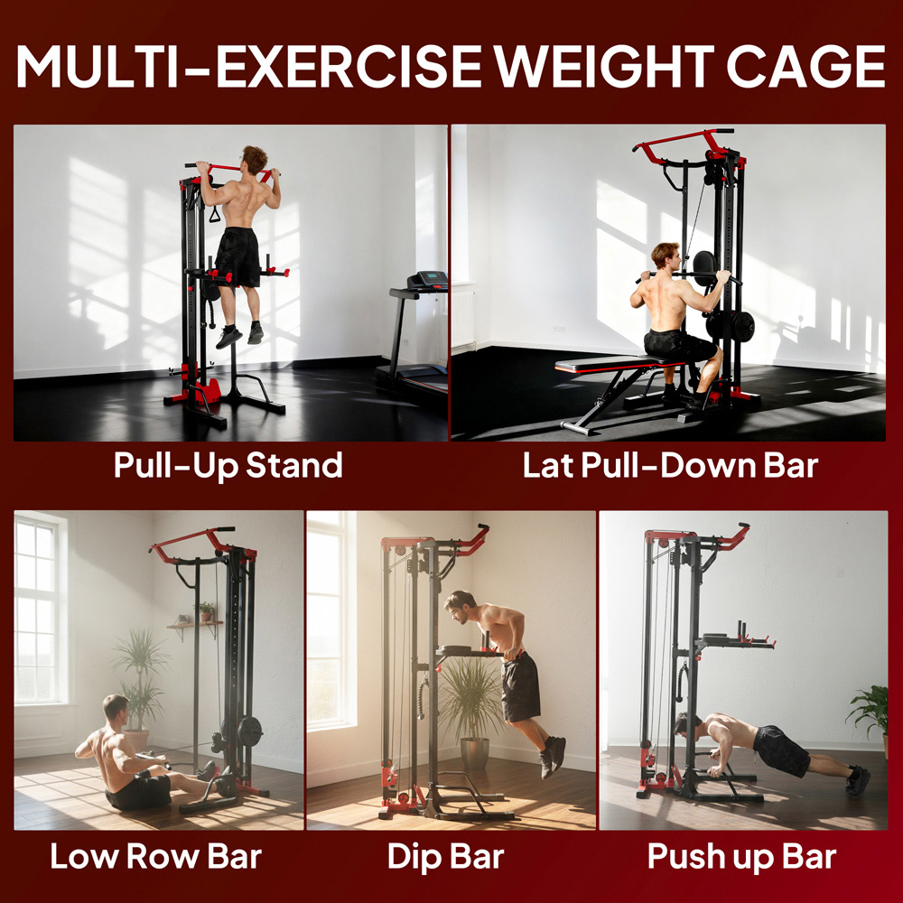SPORTNOW Multi Function Power Tower Workout Station with Dip Station Image 8