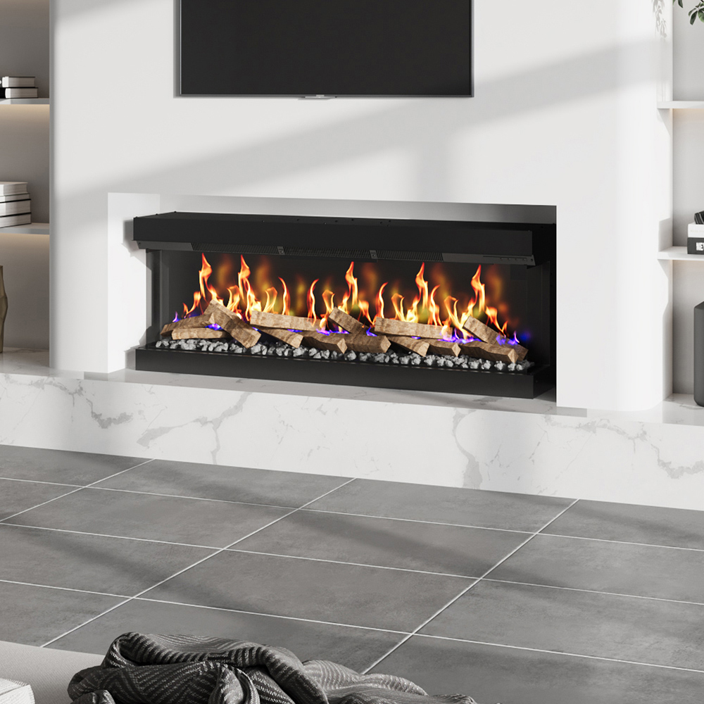 Living and Home 3 Sided Smart Electric Fireplace Heater 1800W 60 inch Image 3
