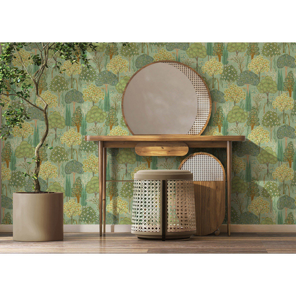 Esselle Home Persian Oasis Sage Green Wallpaper Image 5