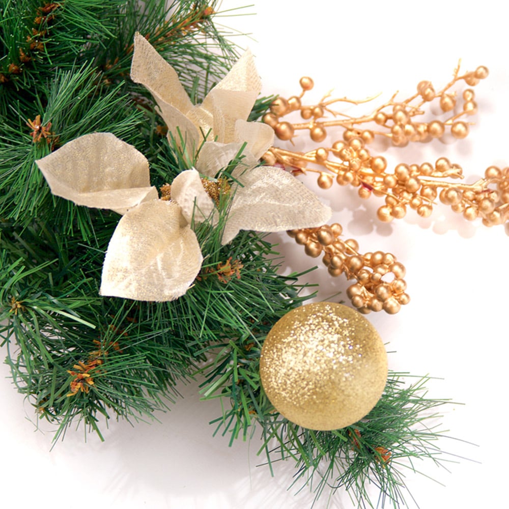 Best Artificial Gold Christmas Garland 370cm Image 8