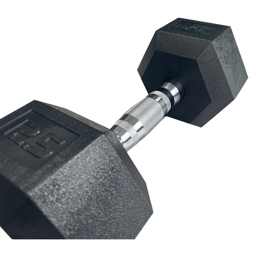 HXGN Pro Hex Black Dumbbell 12.5kg 2 Pack Image 3