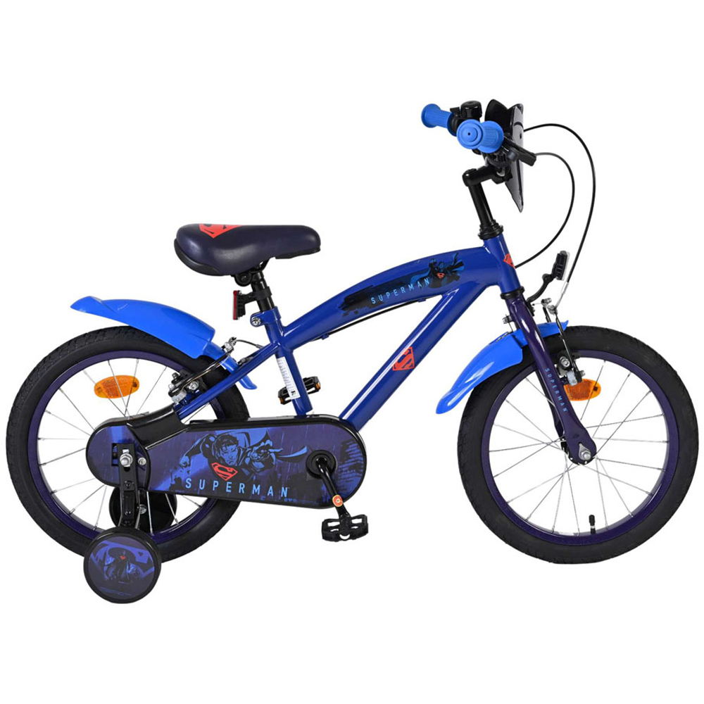 Volare DC Comics Superman Kids 16 inch Multicolour Bike with Stabilisers Image 6
