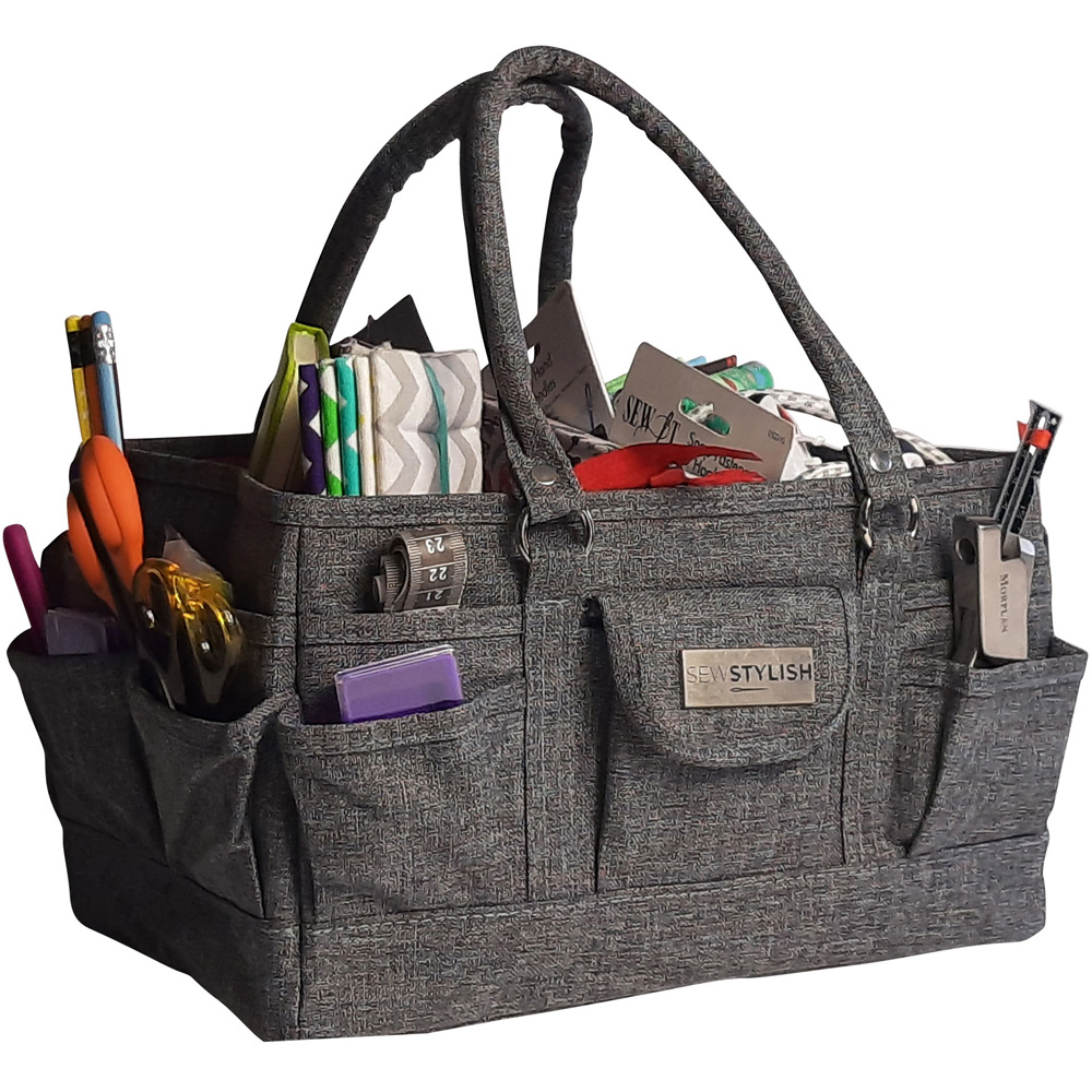 Sewing Online PT900-HEATHER-GREY Heather Grey Deluxe Tote Organiser 30 x 20 x 18cm Image 4