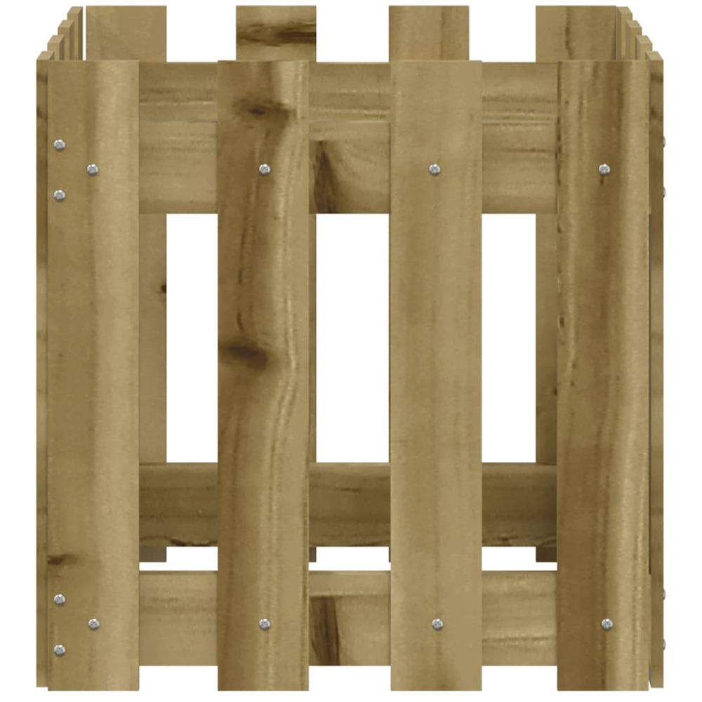 vidaXL Brown Pine Wood Raised Garden Bed 40 x 40 x 40cm Image 5
