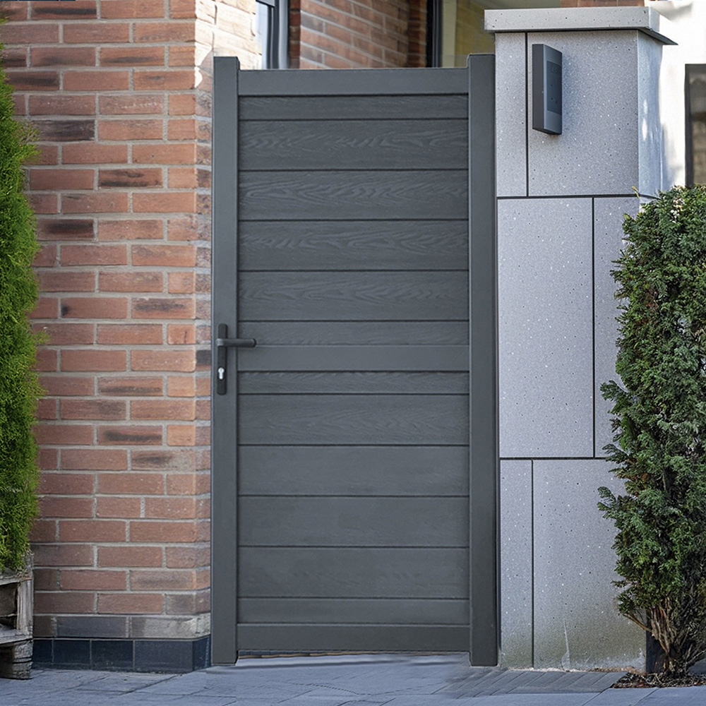 Readymade Gates Grey Aluminium Composite Horizontal Infill Pedestrian Gate 1800 x 1150mm Image 2