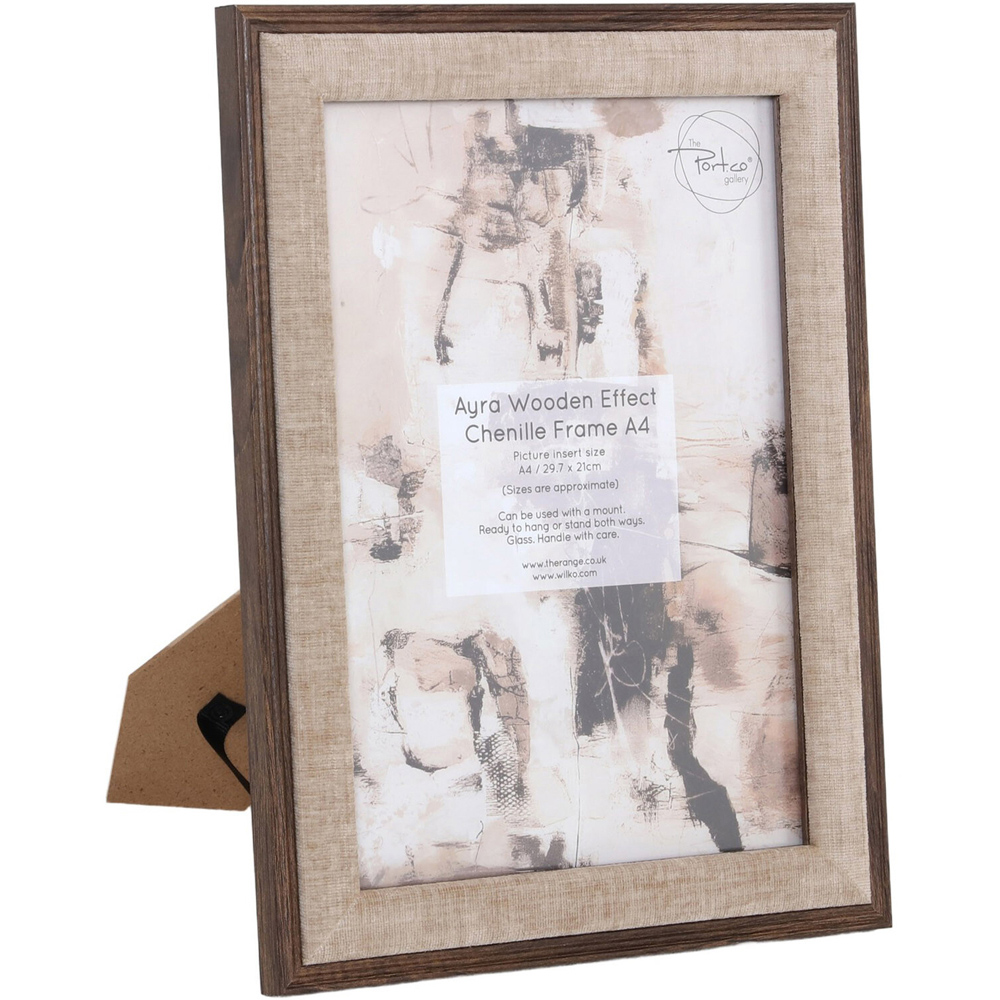 Ayra Wooden Effect Chenille Photo Frame A4 Image 4