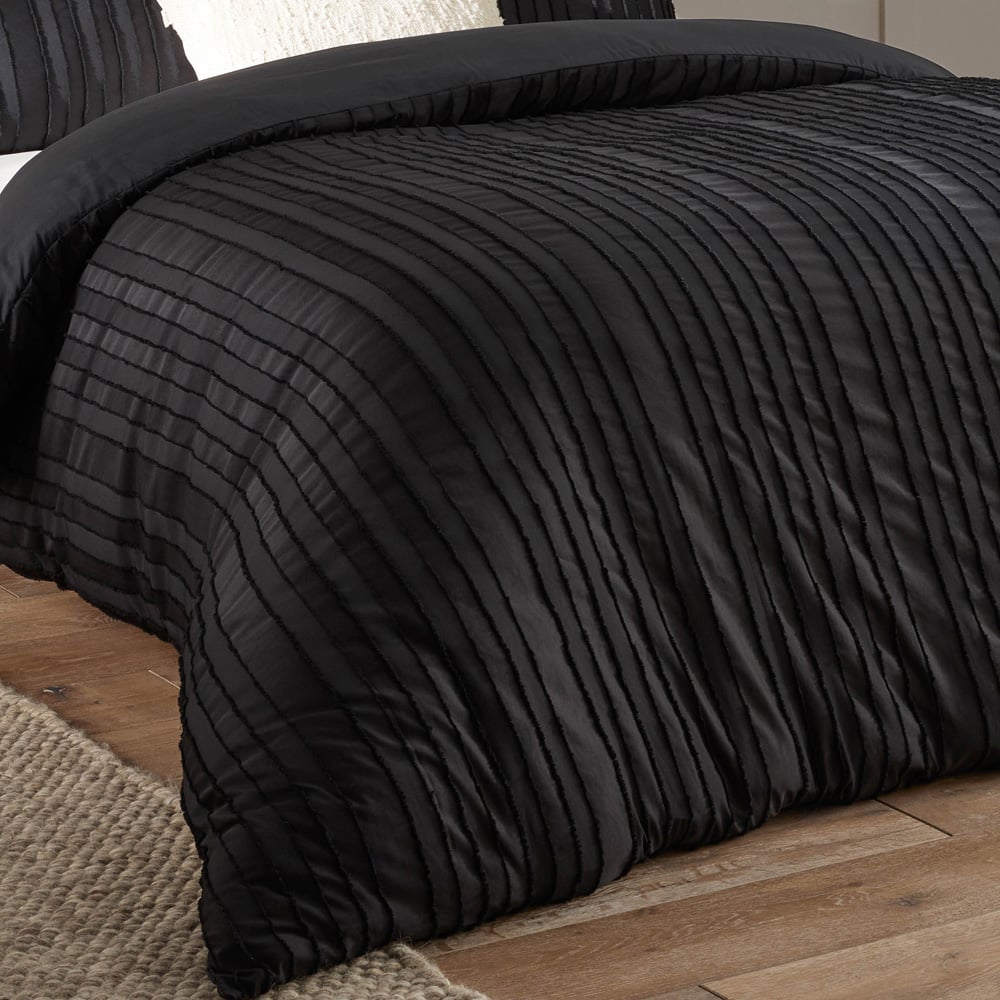 Duvet Day Harrison Double Black Stripe Printed Duvet Set Image 3