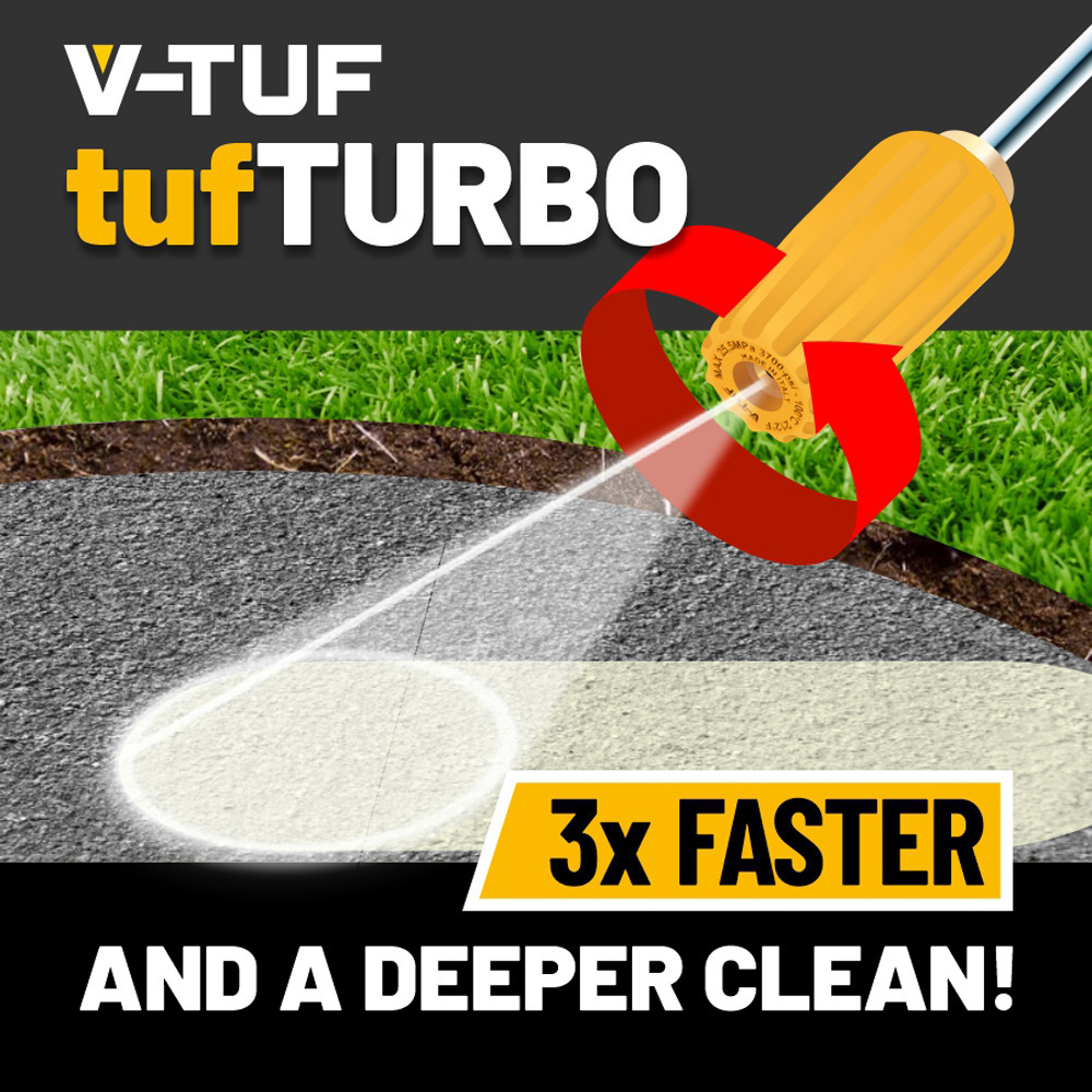V-TUF tufTURBO Heavy Duty Turbo Nozzle SSQ Inlet 300Bar Image 2