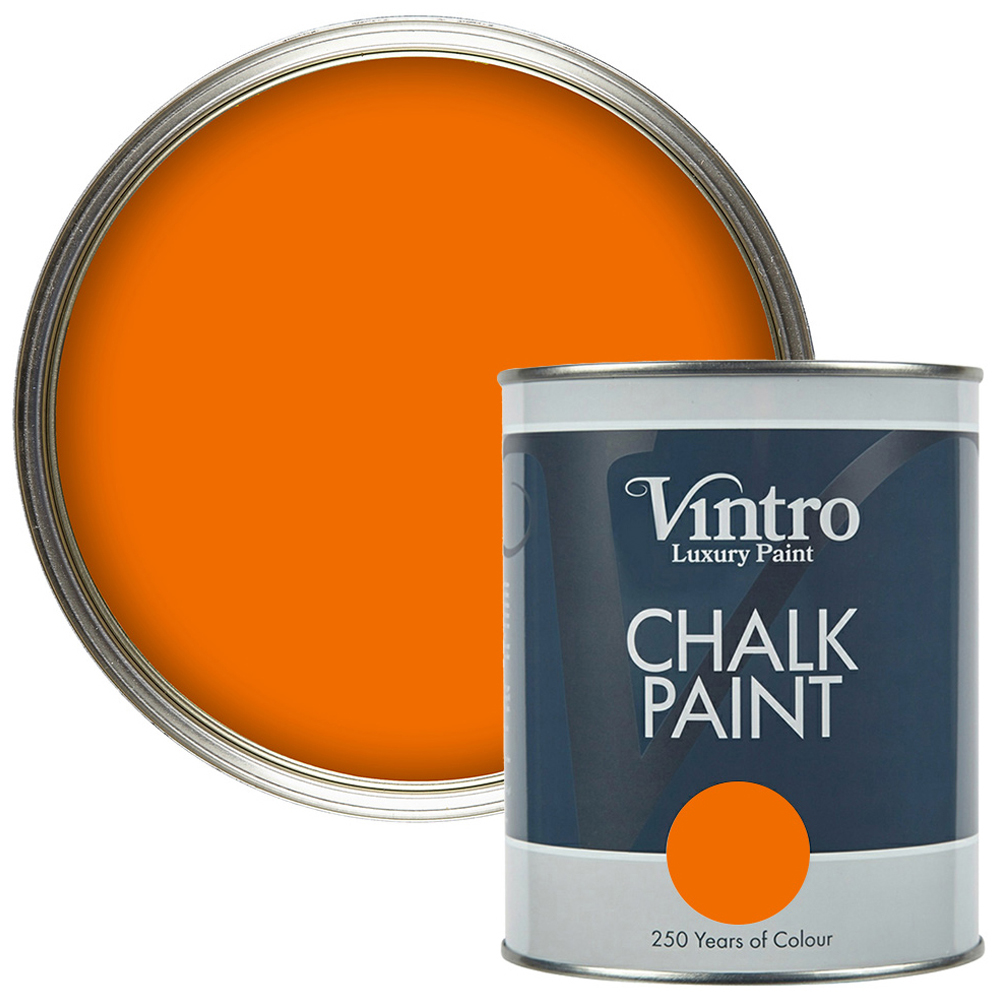 Vintro Paint Deep Saffron Matt Finish Chalk Paint 1L Image 1