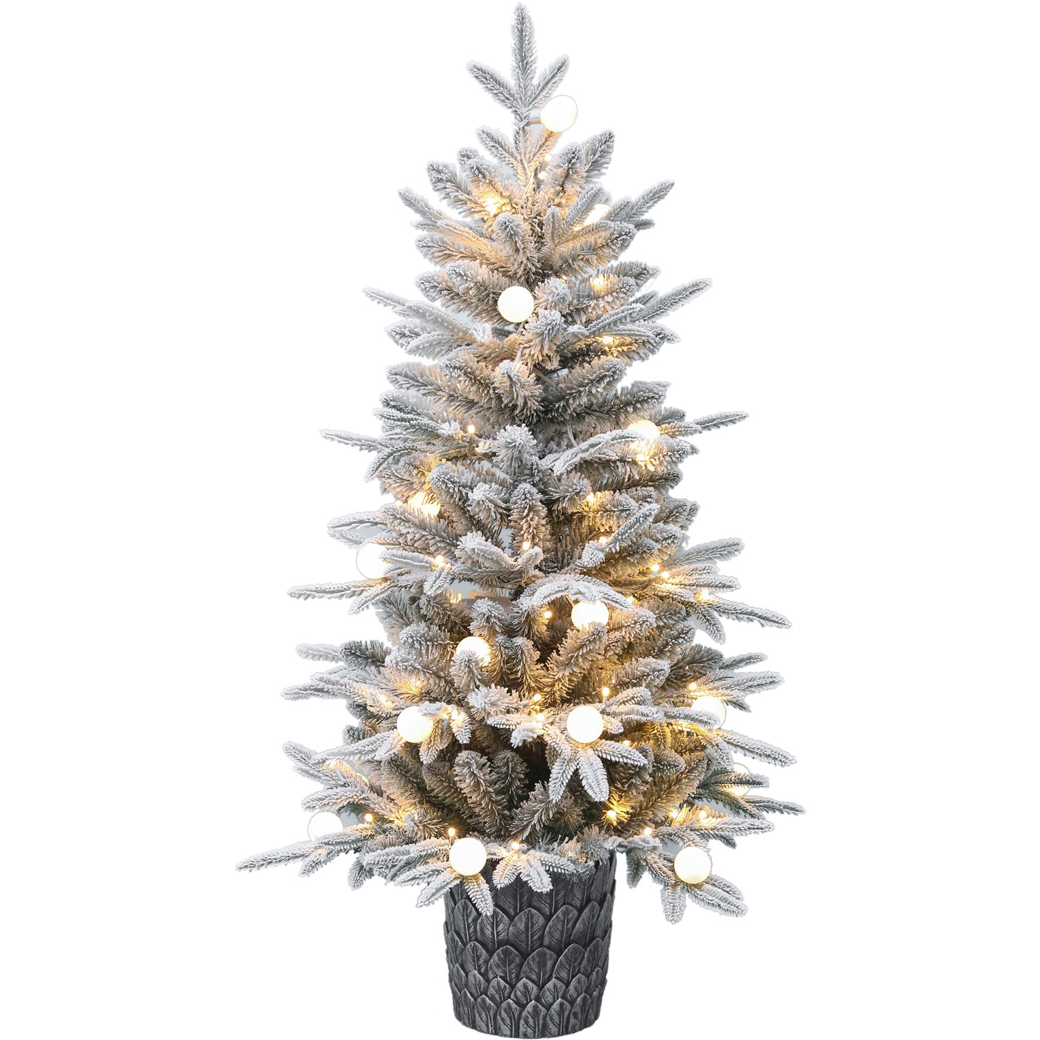 Alpine Pre-Lit Tree White Image 1