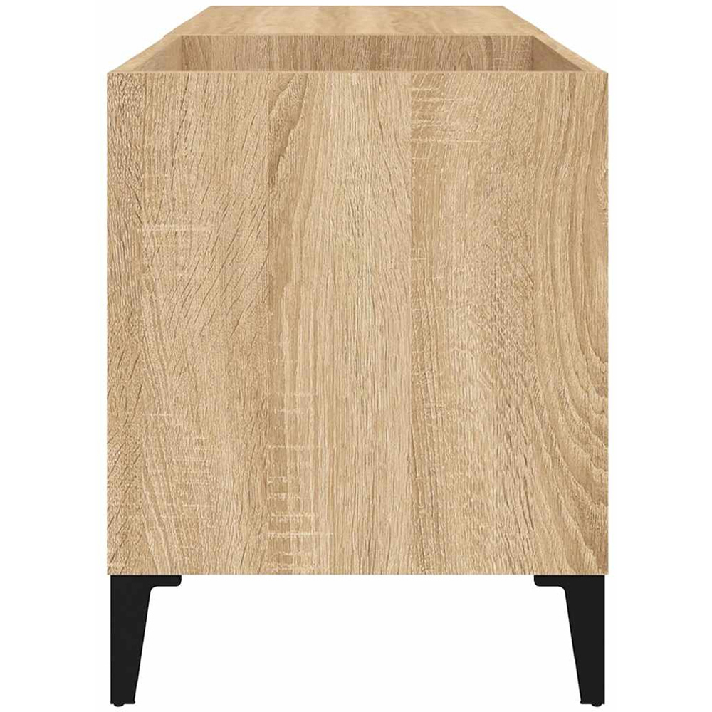 vidaXL 2 Shelf Sonoma Oak Record Cabinet Image 5