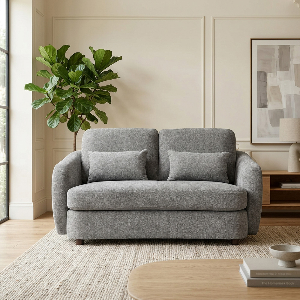 2 Seater Grey Mabel Sofa Image 1