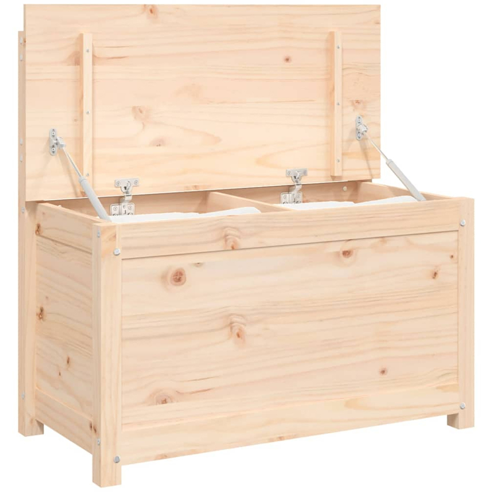 vidaXL Natural Solid Wood Pine Storage Bench 80 x 41 x 77cm Image 5