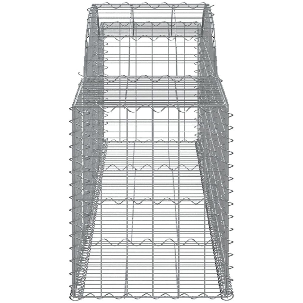 vidaXL Silver Galvanised Iron Arched Gabion Basket 300 x 50 x 60/80cm 2 Pack Image 3