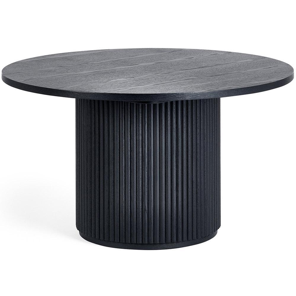 Julian Bowen Louis Black Fluted Round Coffee Table Image 2