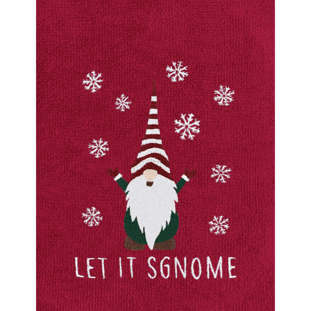 Noel Square Xmas Gonks Red Hand Towel 2 Pack Image 3