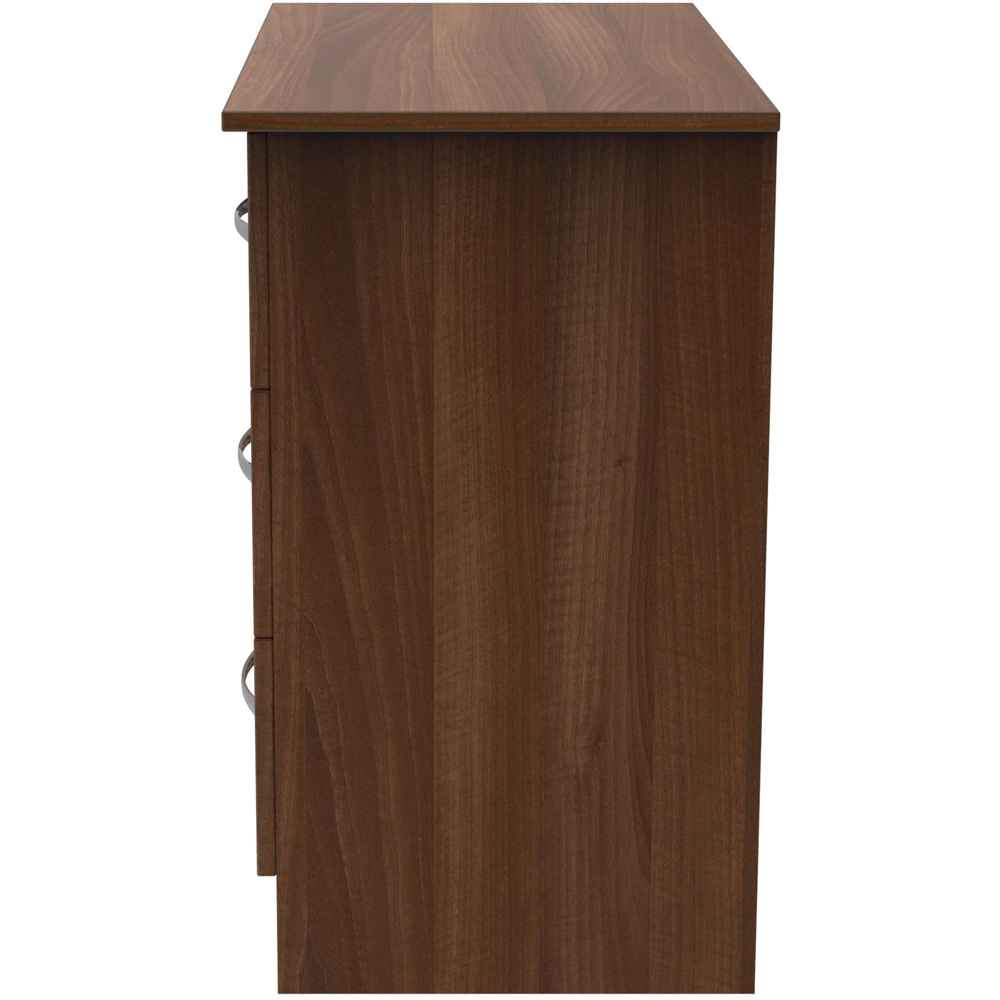 Crowndale Avon 3 Drawer Noche Walnut Chest of Drawers Image 4
