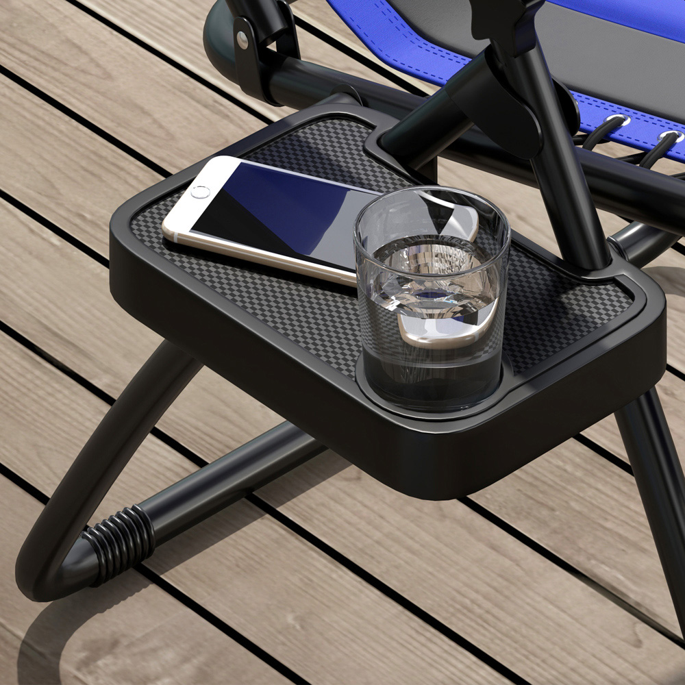 Outsunny Blue Zero Gravity Foldable Recliner Lounger Image 3