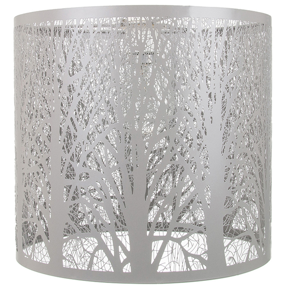 Happy Homewares Soft Grey Metal Forest Pendant Shade Large Image 3