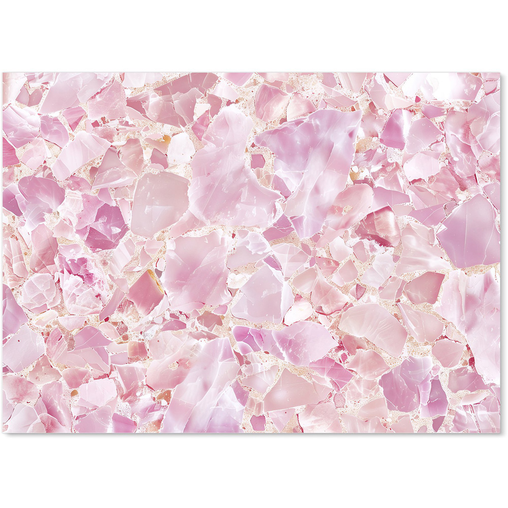 Warren Reed Designer Light Pink Quartz Effect Glass Kitchen Splashback 65 x 90cm Image 2