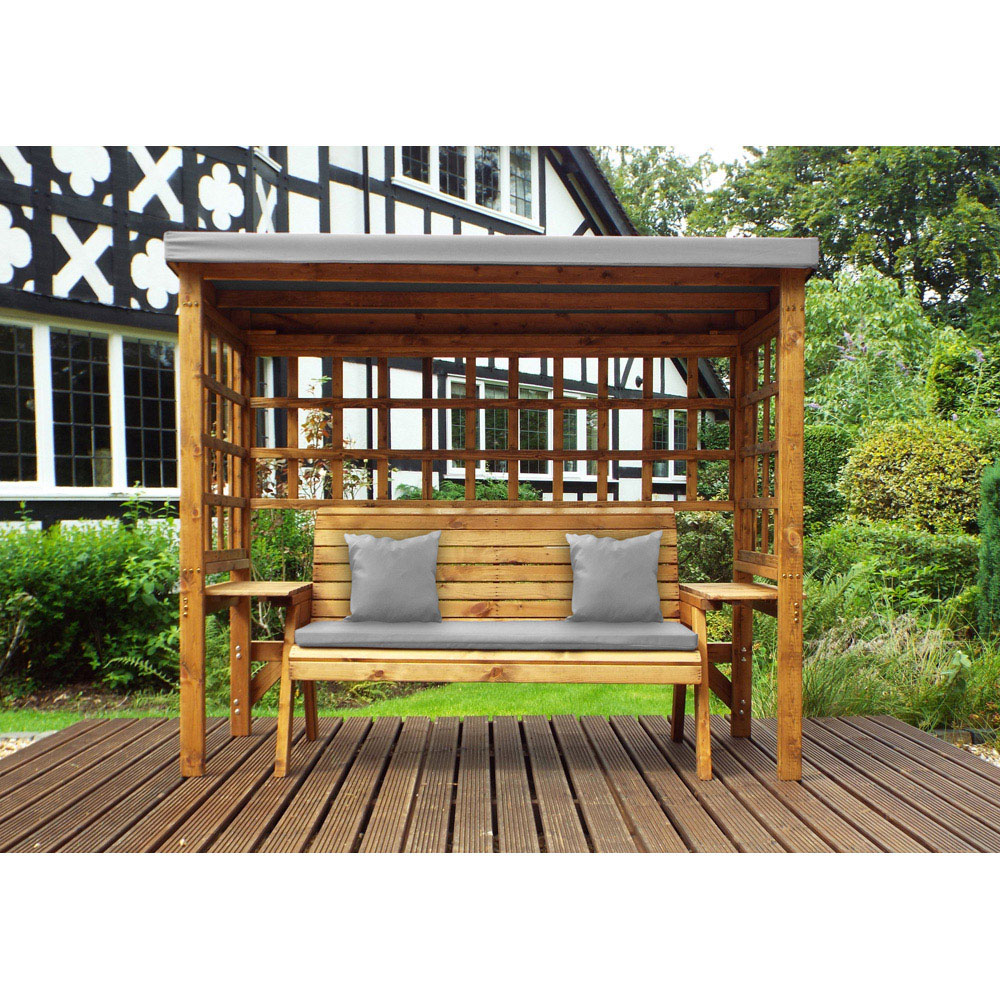 Charles Taylor Wentworth 3 Seater Arbour with Grey Roof Cover Image 2