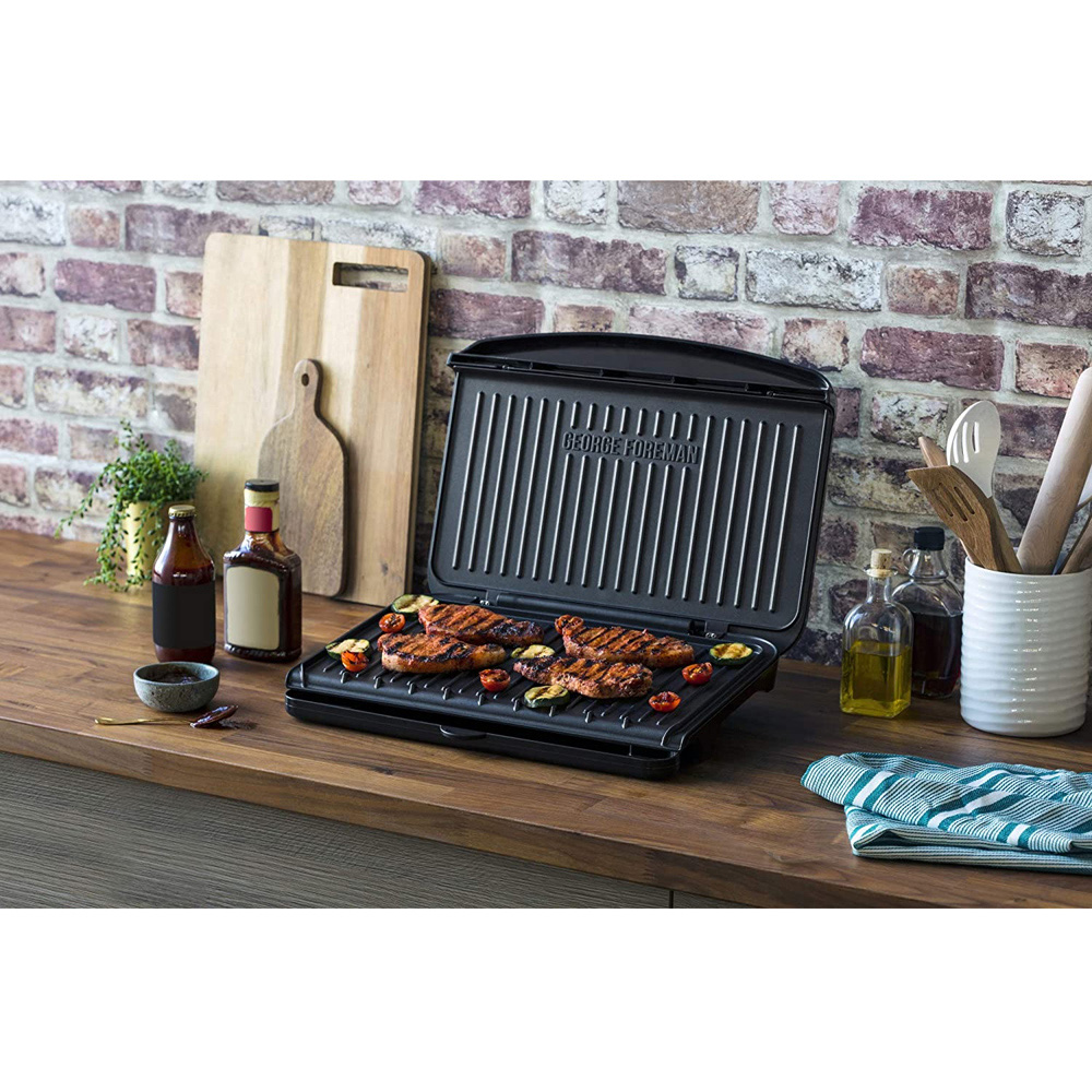 George Foreman 25820 Black Large Fit Grill Image 2
