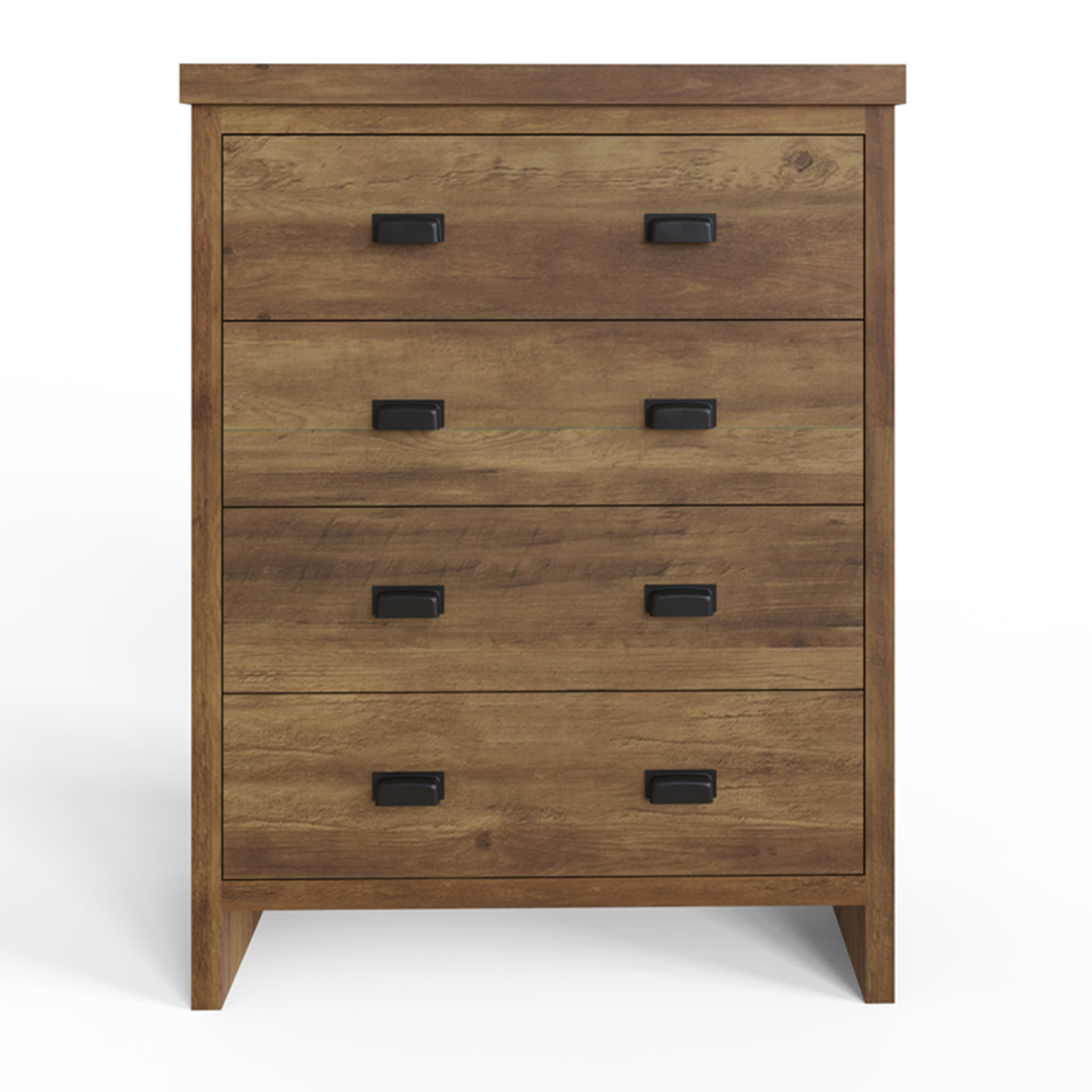 GFW Boston 4 Drawer Knotty Oak Chest of Drawers Image 5