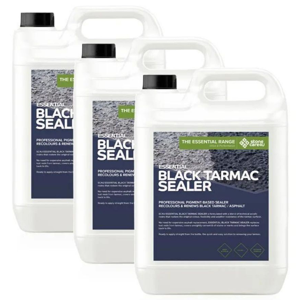 StoneCare4U Essential Black Tarmac Sealer 5L 3 Pack Image 1