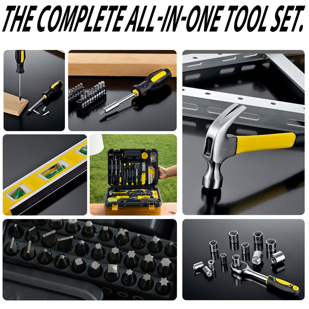 Living and Home 98 Piece Black Multi-Purpose Home Repair Tool Kit Image 7
