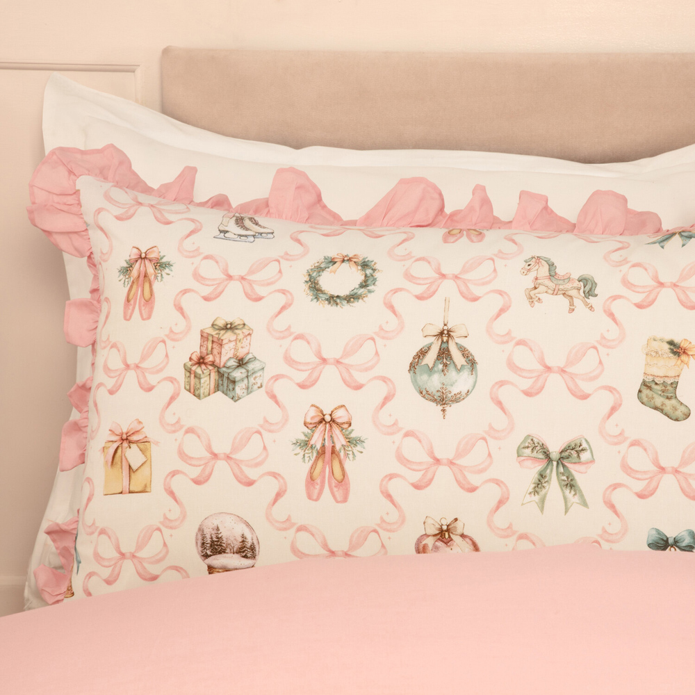 Christmas Charm Duvet Set Pink King Image 3