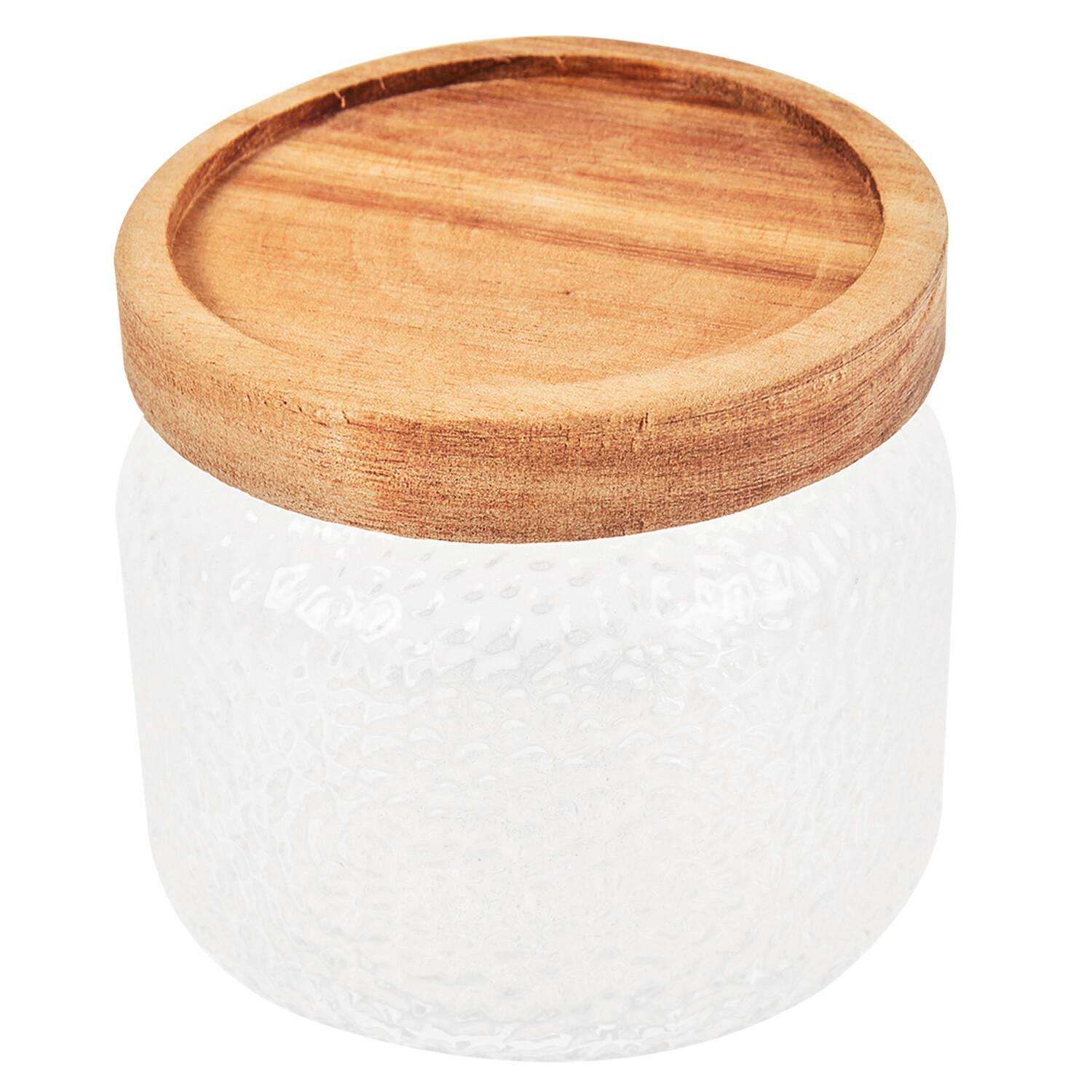 Hammered Glass Jar - Clear / 10cm Image 2
