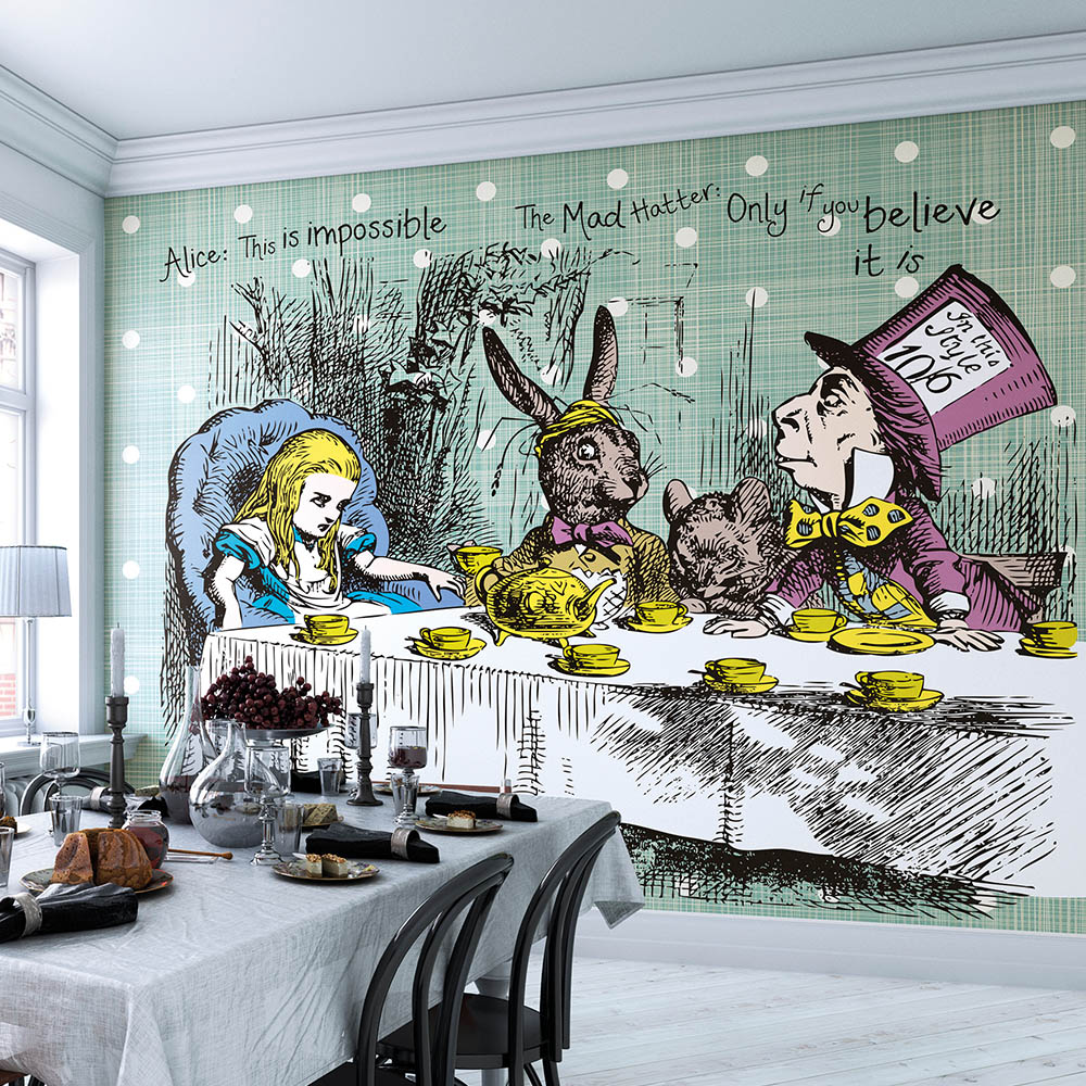 Origin Murals Tea Party Multicolour Wall Mural Image 1