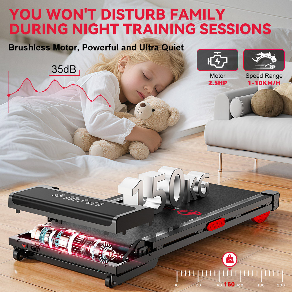 Rattrix Y3 Black Auto Incline Treadmill Image 2