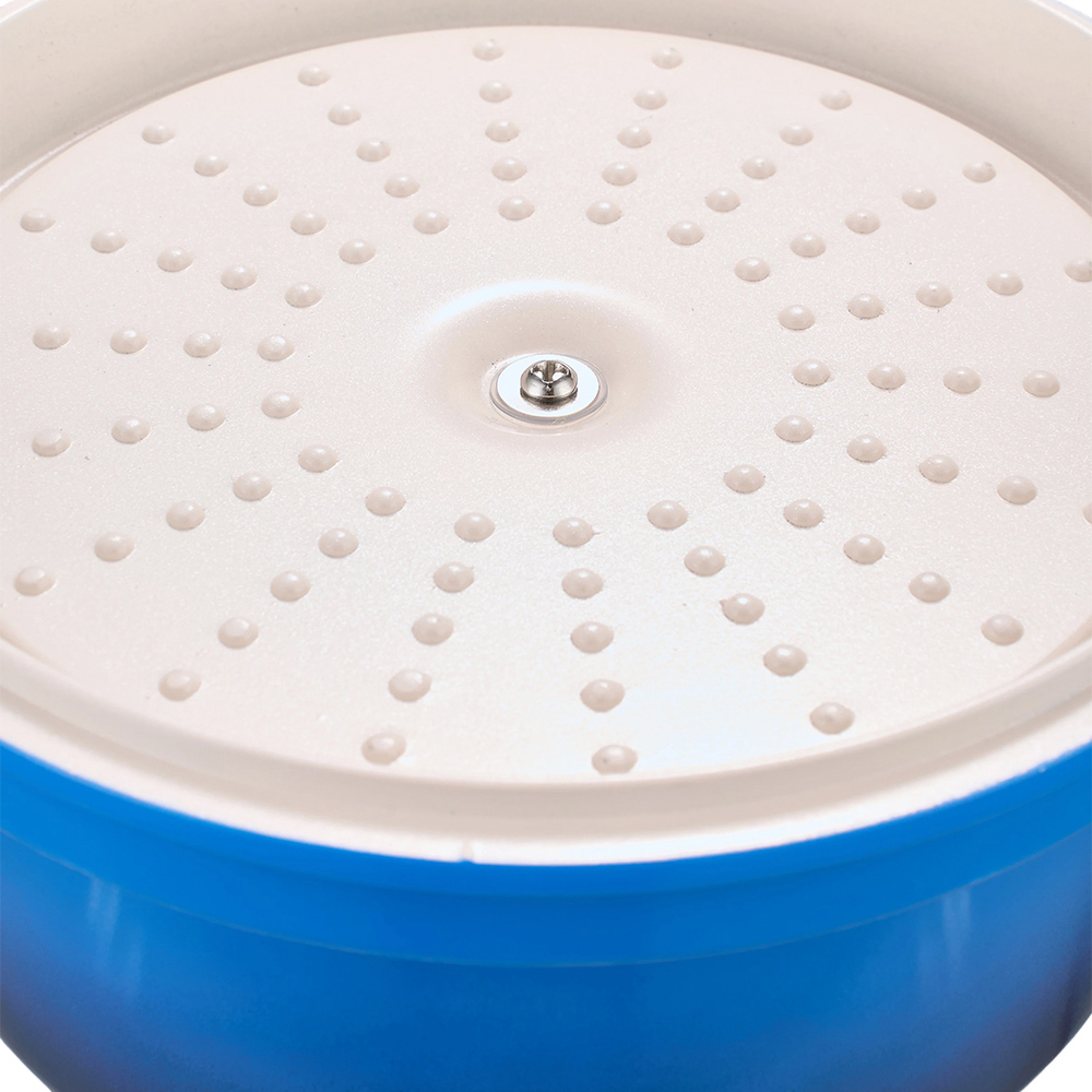 Living and Home 4.75L Blue Non-Stick Cast Aluminium Enamelled Cooking Pot with Lid Image 6