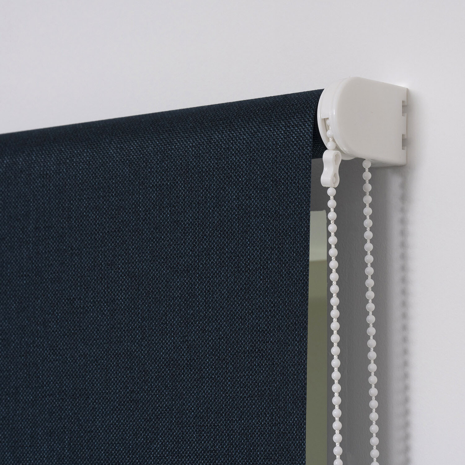 Textured Blackout Roller Blind Blue 120cm Image 2