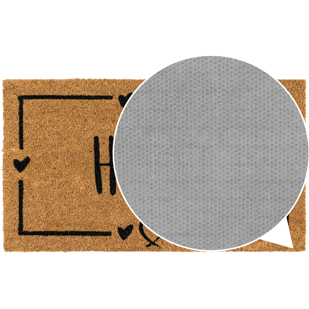 JVL Home Hearts Coir Latex Backed Door Mat and Runner Set Image 6