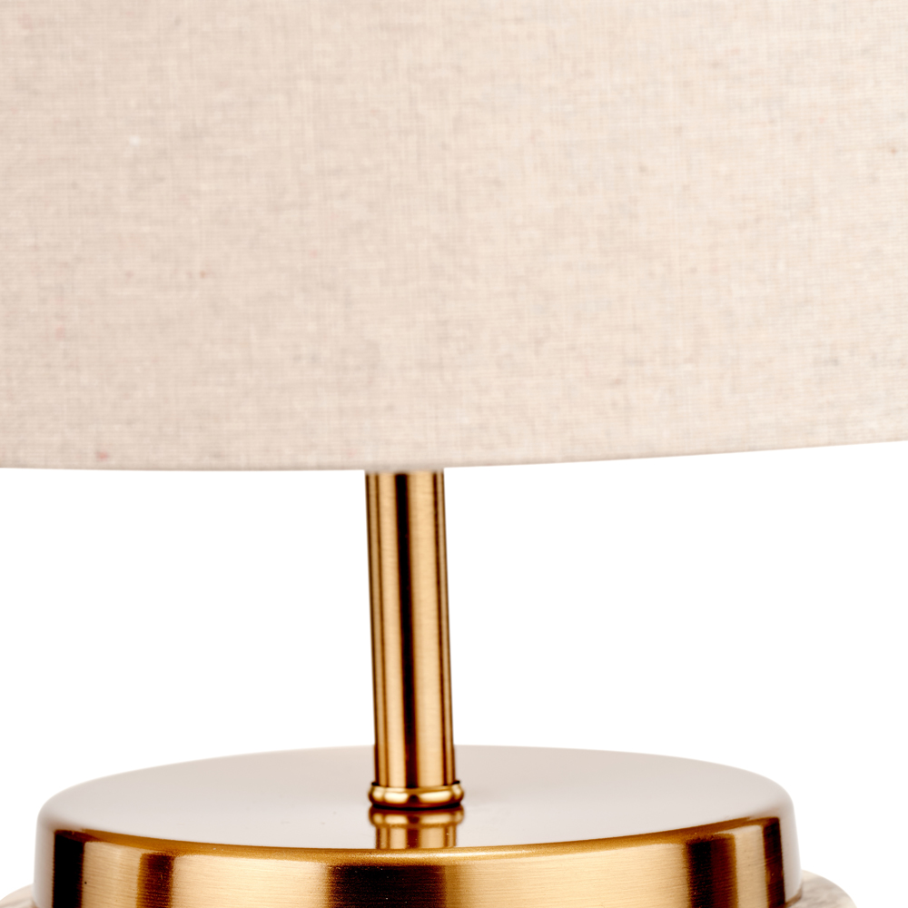 Pacific Lifestyle Carrara Natural Stone Effect Ceramic Table Lamp Image 3