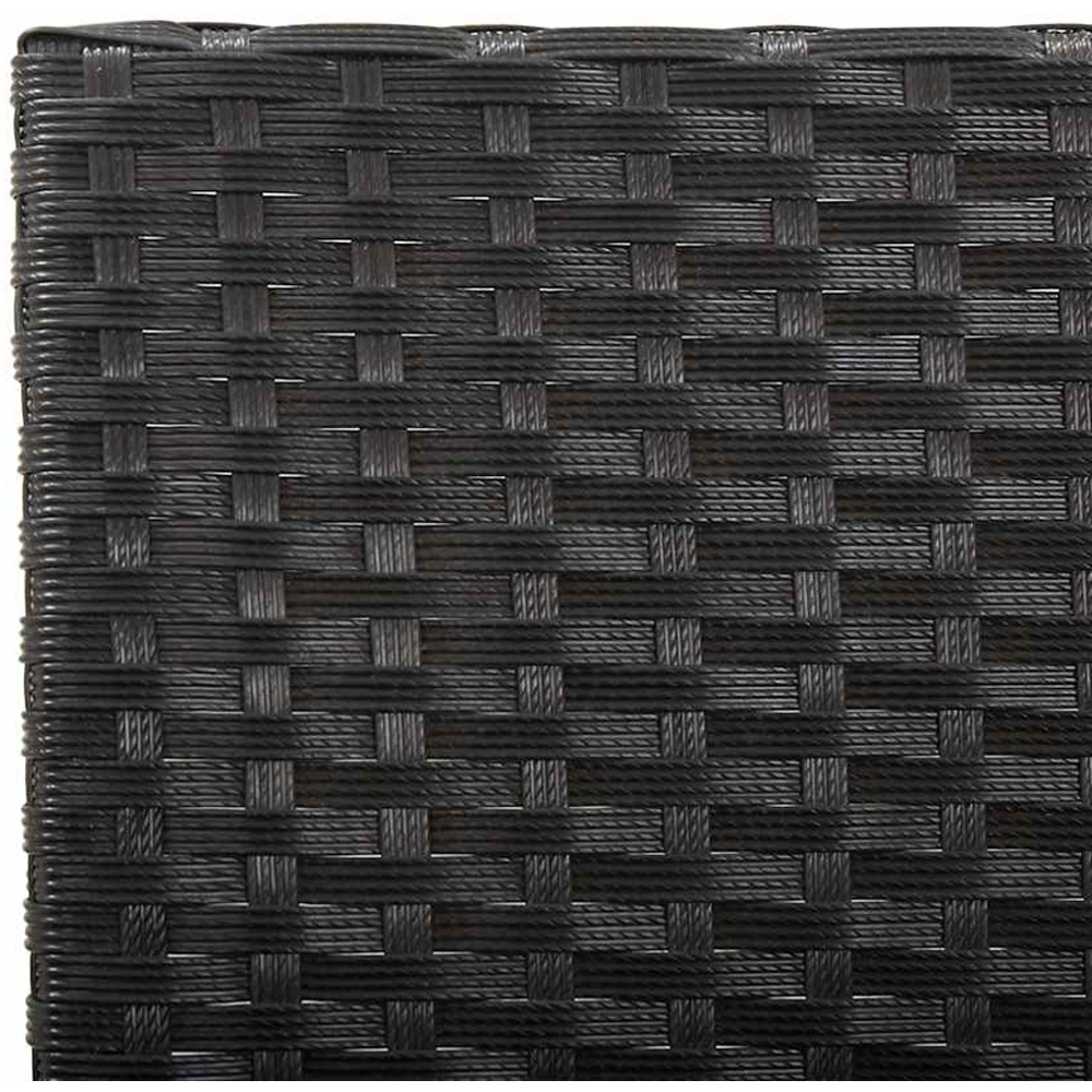 vidaXL 2 in 1 Black PE Rattan Garden Bench with Cushions Image 9