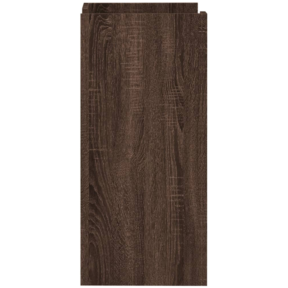 vidaXL Single Door 3 Shelf Brown Oak Sideboard Image 5