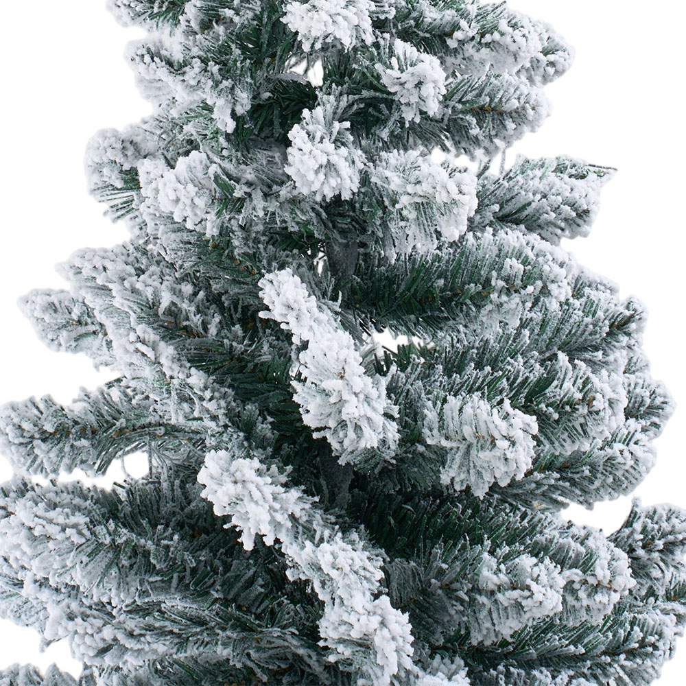 Living and Home X-Frame Stand Snow-Flocked Artificial Christmas Tree 5.9ft Image 4