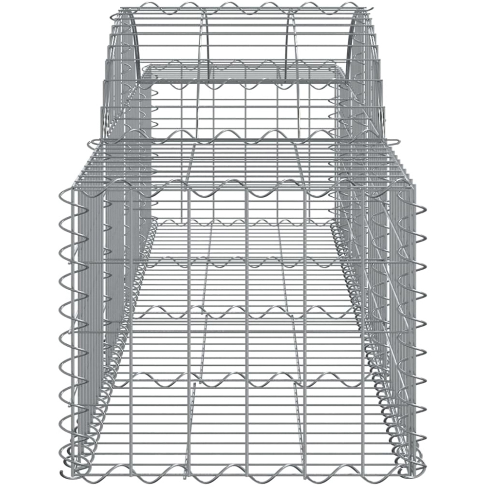 vidaXL Silver Galvanised Iron Arched Gabion Basket 200 x 50 x 40/60cm 50 Pack Image 3