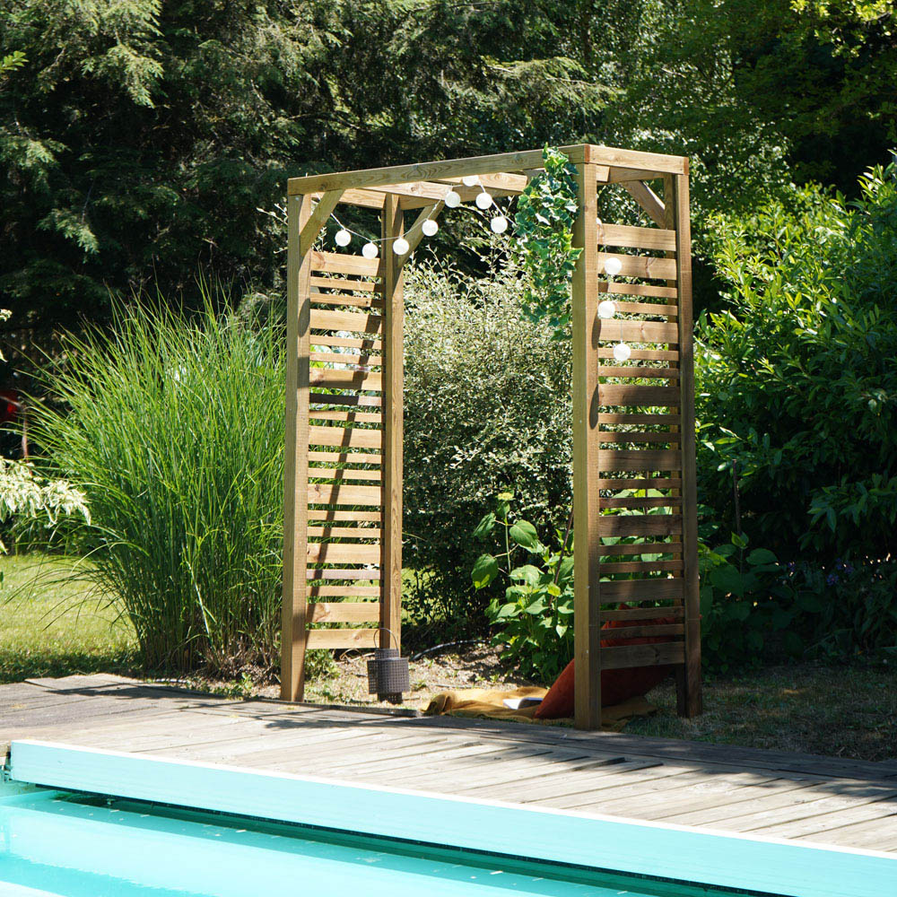 Cerland Lign Z Brown Wooden Flat Garden Arch 214 x 160cm Image 5